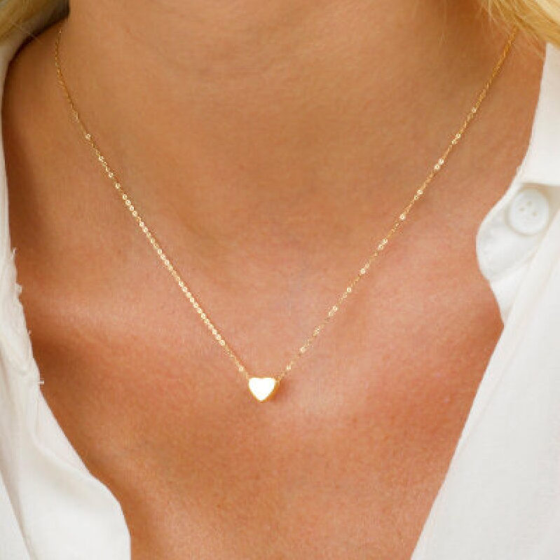 18K Gold-Plated Heart Pendant Necklace