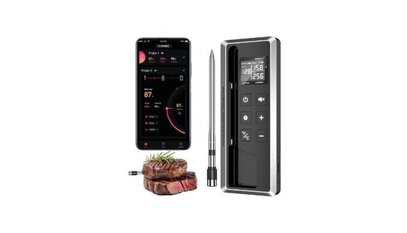 Smart Wireless Meat Thermometer with Bluetooth and App Control - 800ft Range