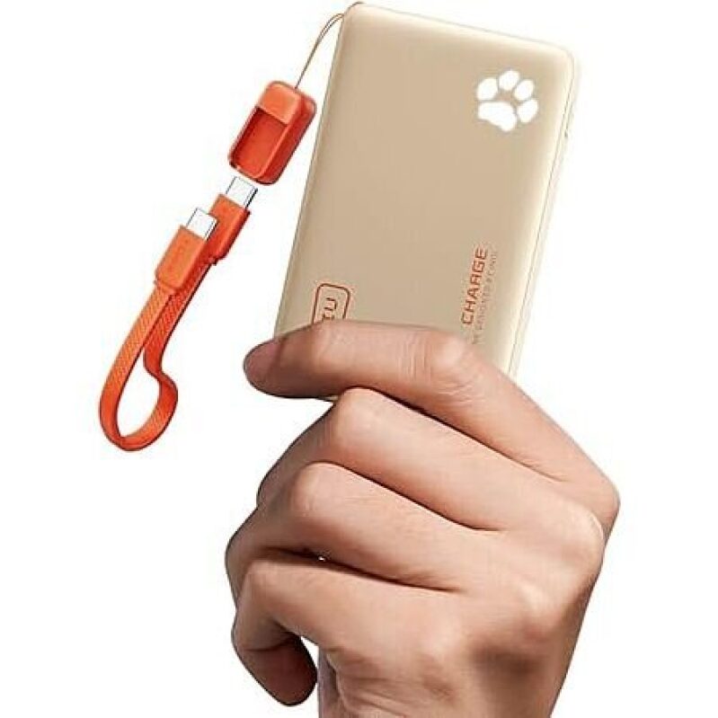 INIU 10000mAh 45W USB-C PD Power Bank w/ USB-C Lanyard Cable - Smart, Compact, Efficient