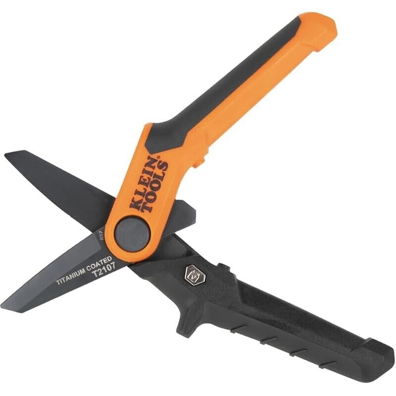 Klein Tools Compact Titanium-Coated Utility Shears - Durable and Versatile Cutting