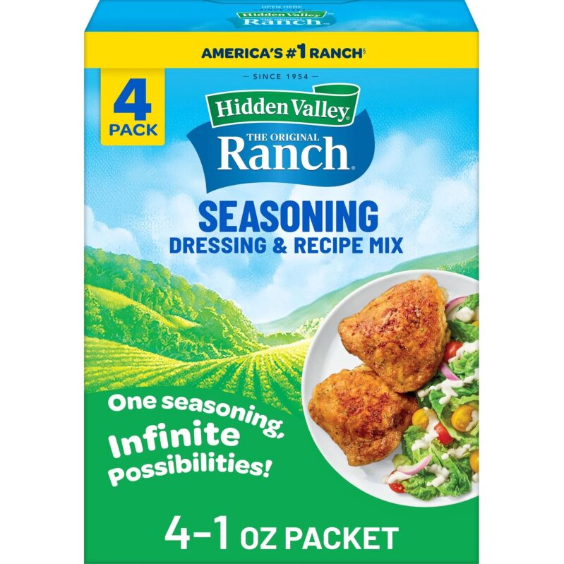 4-Pack Hidden Valley Original Ranch Seasoning Mix - Enhance Your Meals