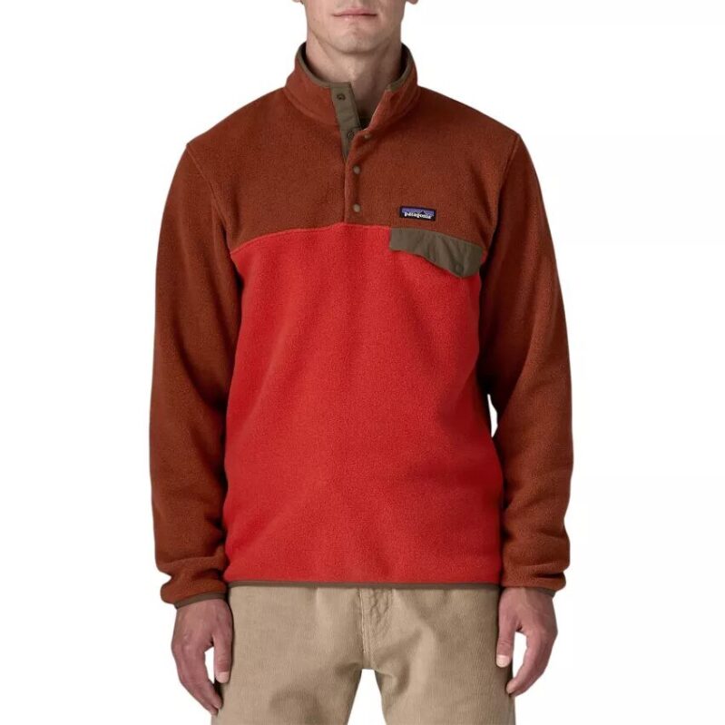 Patagonia Mens Lightweight Synchilla Snap Fleece Pullover - Eco-Friendly & Warm