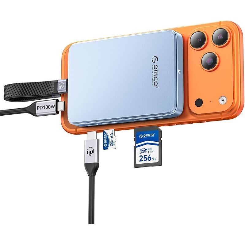 High-Speed Orico M.2 NVMe SSD Enclosure with USB-C for iPhone