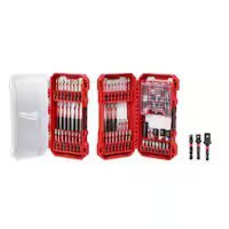 Milwaukee Shockwave Impact Duty Screwdriver Bits with Socket Adapter - 103pc Set