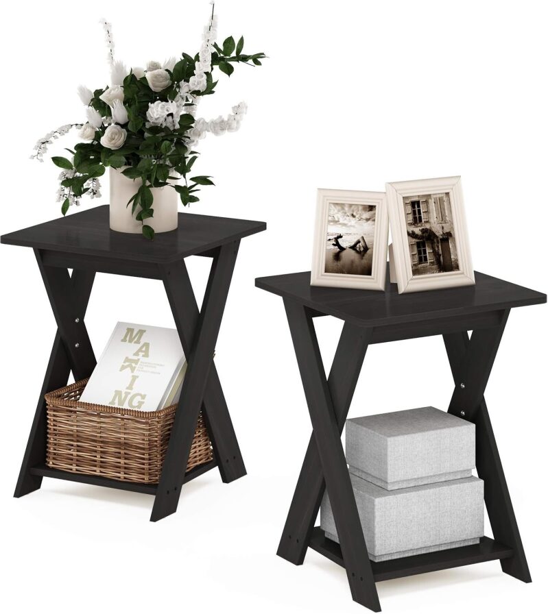 2-Pack Modern Simplistic End Table Set - Versatile & Space-Friendly