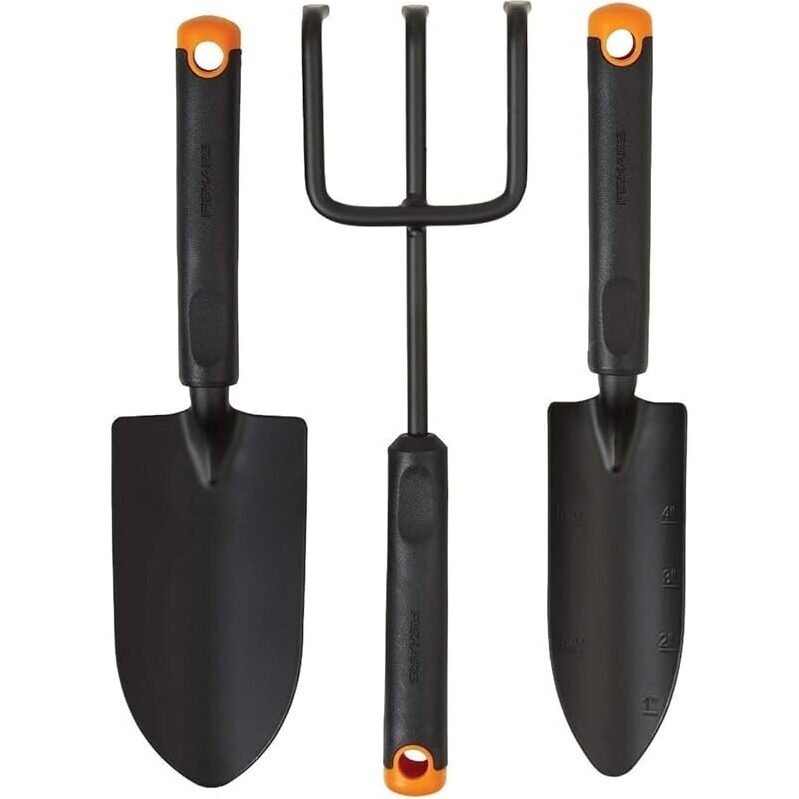 Fiskars 3-Piece Garden Tool Set - Essential for Gardening