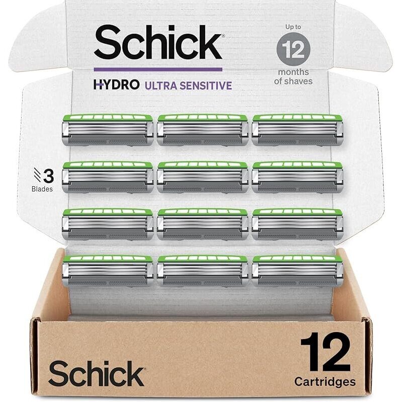 Schick Hydro Ultra Sensitive Razor Refills - 12 Count