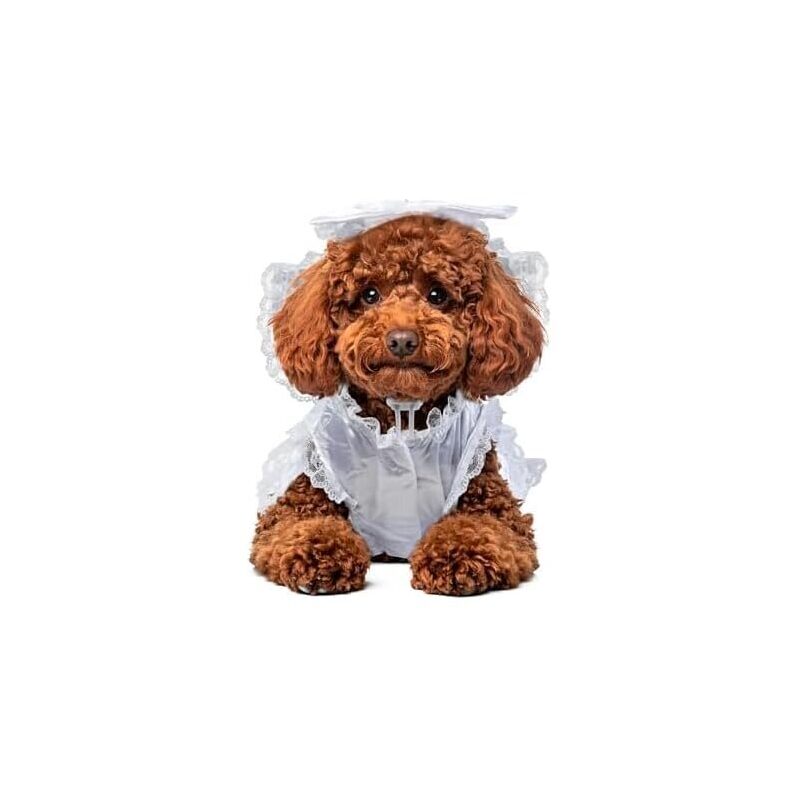 Adorable Pet Wedding Costume for Medium Dogs and Cats