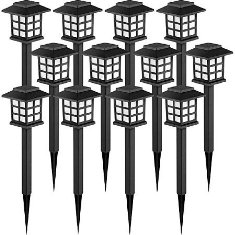 12-Pack Solar Outdoor Pathway Lights (Warm White) - Affordable and Efficient Outdoor Lighting