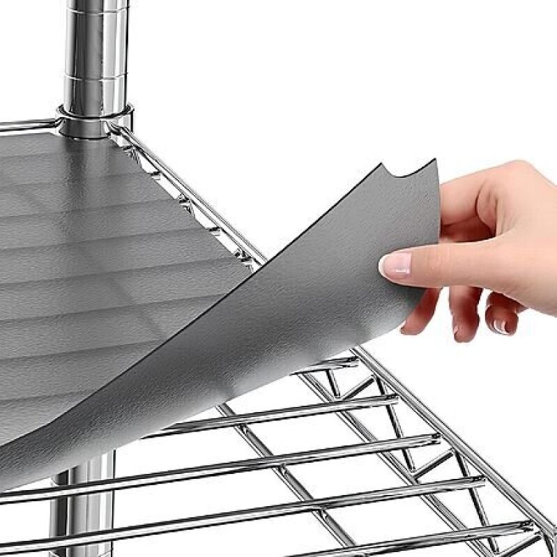 Sterling Shelf Liners for Wire Shelf System: Set of 5 in Graphite - Durable Plastic Mats