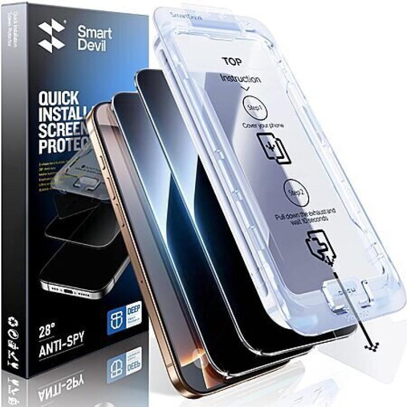 2-Pack Privacy Screen Protectors for iPhone 16/16 Pro Max