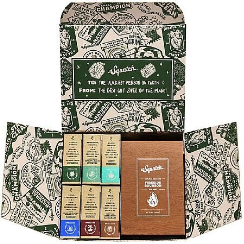 Dr. Squatch Men’s Soap & Cologne Bundle - 6 Soaps & 1 Cologne - Best Value Deal