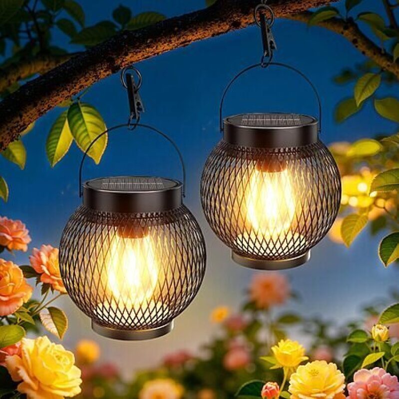 Affordable Solar LED Hanging Lanterns for Outdoor Decor