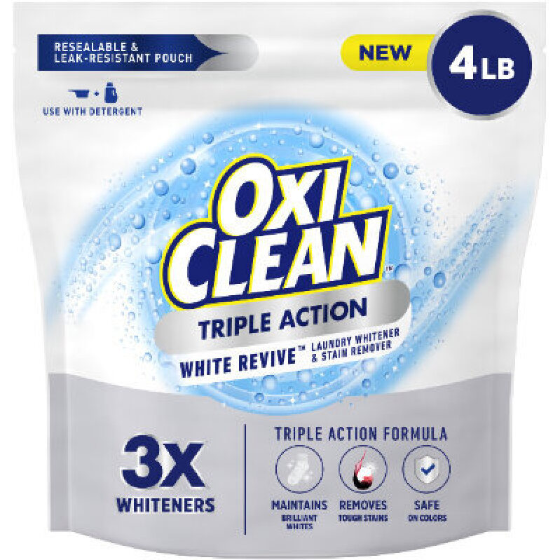 OxiClean Triple Action White Revive Laundry Whitener, 4LB