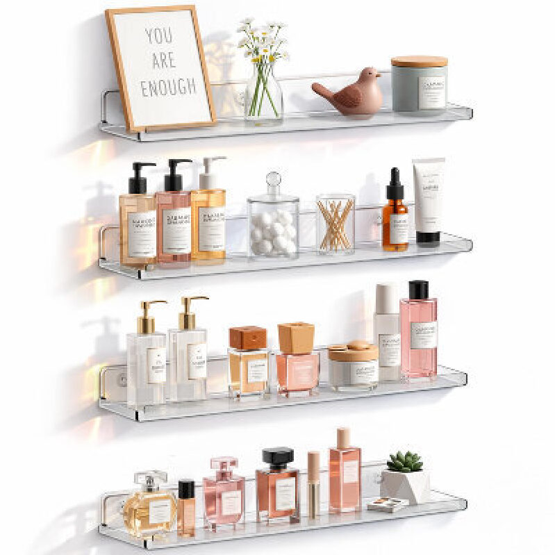 Maximize Your Space with Lifewit Acrylic Wall Shelves - 4 Pack