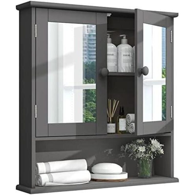 Affordable Wall-Mounted Medicine Cabinet with Mirror - 44% Discount