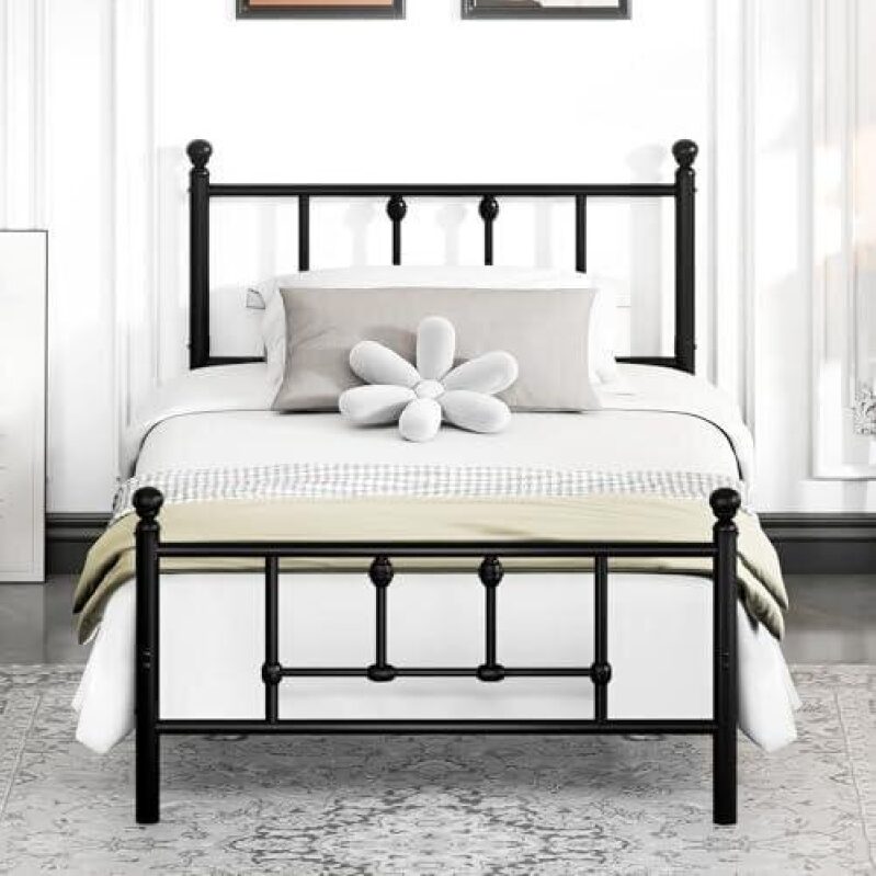 Victorian Style 14-Inch Iron Bed Frame - 47% Discount