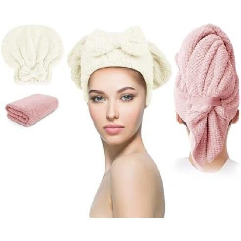 Quick-Dry Anti-Frizz Curly Hair Wraps (2-Piece Set with Buckle Design) - 47% OFF