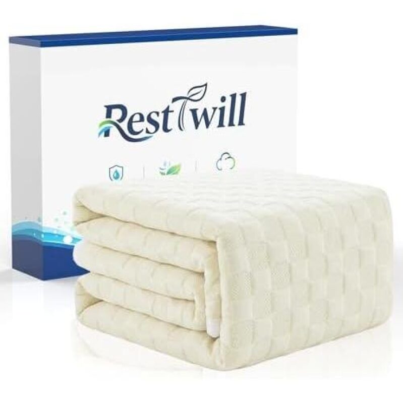RestWill 3D Waffle Deep Pocket Waterproof Mattress Protector - 49% Off