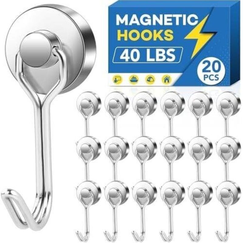 Powerful Magnetic Hooks, 50% OFF, 20 Pack