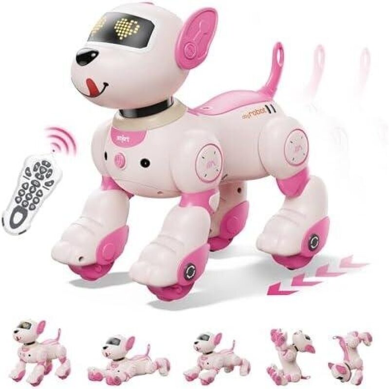 Programmable Remote Control Robot Dog Toy with Voice Function - Perfect for Kids