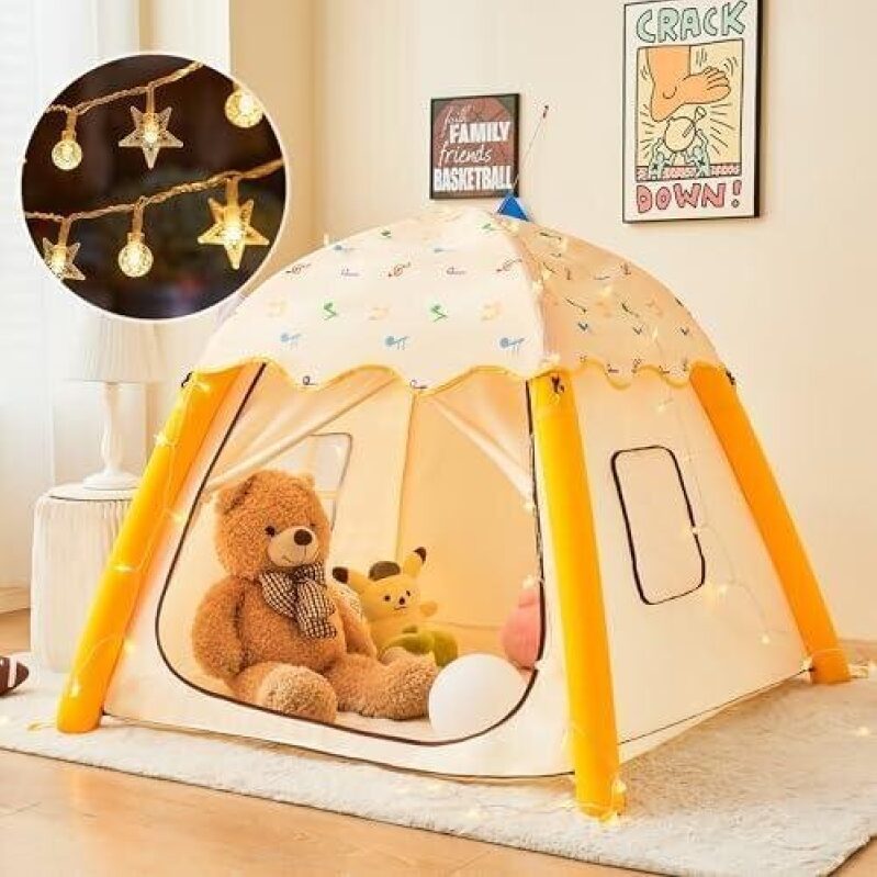 Portable Inflatable Tent for Kids with Star Lights - 50% OFF