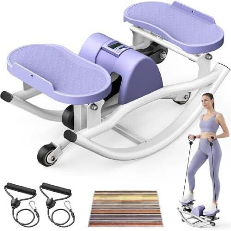 Mini Stepper with Resistance Bands - 50% Off, Perfect for Home Workouts