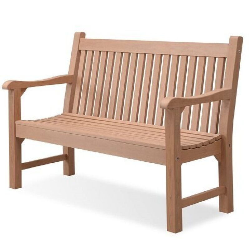 Psilvam Double Person Recycled Wood Outdoor Bench, Heavy Duty 700 lbs Capacity, $178.19, Free Shipping