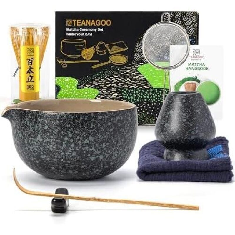 TEANAG00 Matcha Whisk Set Black - 55% OFF