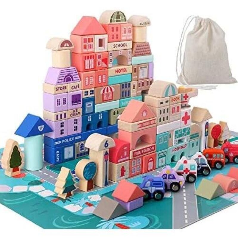 City Building Blocks Set - 56% Discounted, Perfect for Imaginative Play