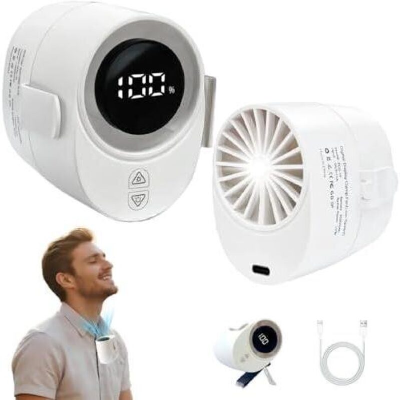 Portable Clip-on Fan with Digital Display - 51% OFF