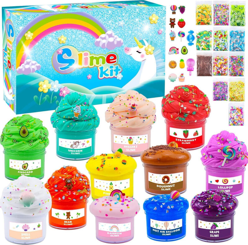 Fluffly Ice Cream DIY Slime Kit - Fun and Safe Crafting Set for Kids