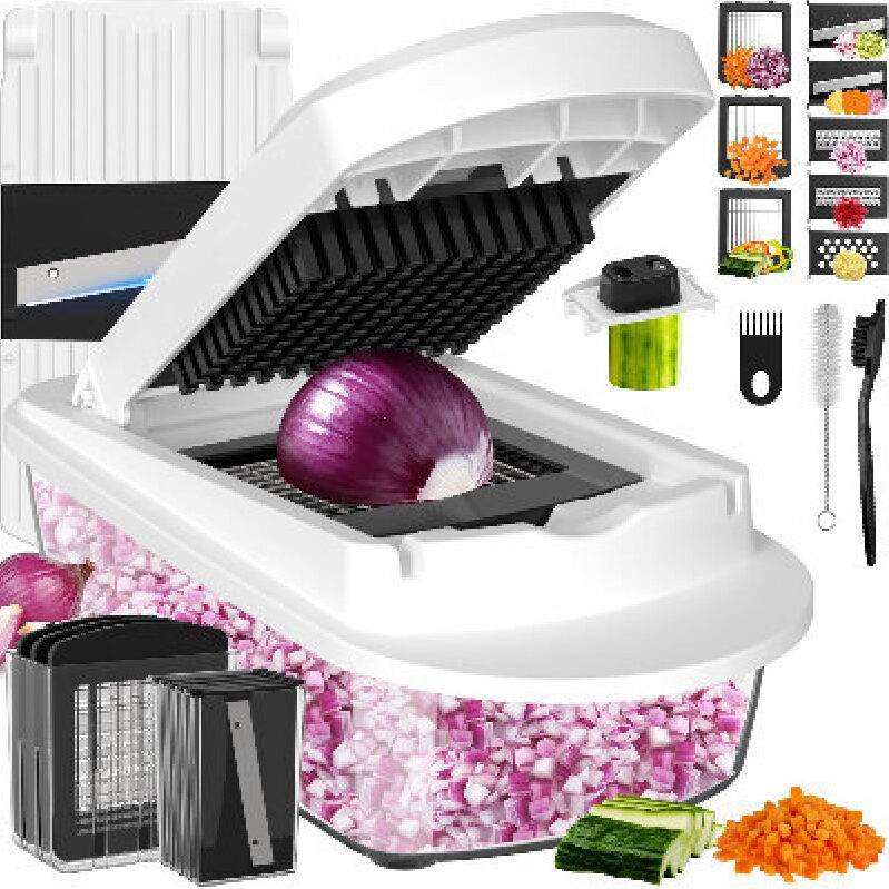 Efficient 8-Blade Vegetable Chopper - Perfect for Busy Kitchens