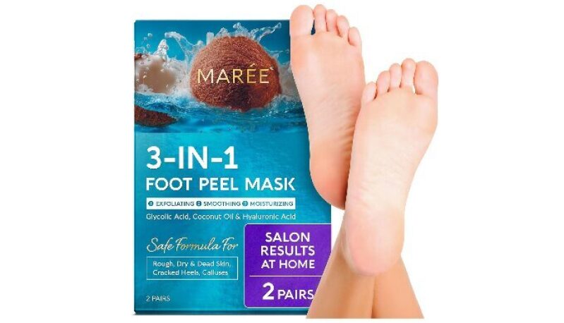 MAREE 3-in-1 Foot Peeling Mask for Dry Cracked Feet