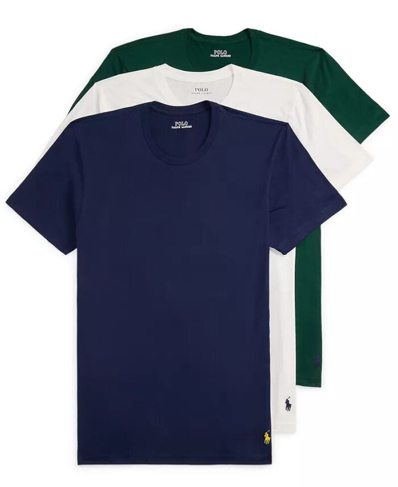 Polo Ralph Lauren Men's Classic Round-Neck Short-Sleeve T-Shirts 3-Pack - Ultimate Comfort