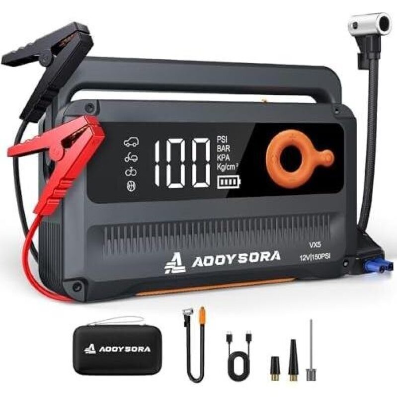 AODYSORA Emergency Jump Starter - 6000A/26800mAh, 50% Off