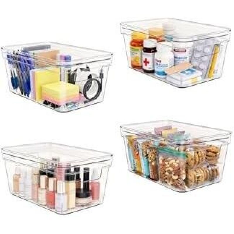 Organize Your Space with MOONEDGE Clear Storage Bins - 55% Off