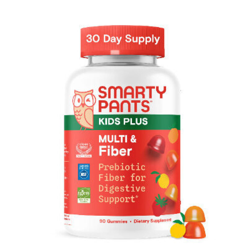 SmartyPants Kids Plus Multi & Fiber Gummies - 90 Gummies