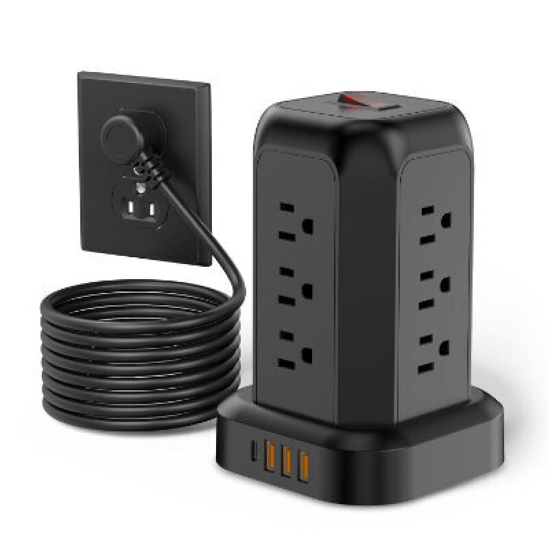 5-Foot Line Power Strip with Surge Protection and USB Ports