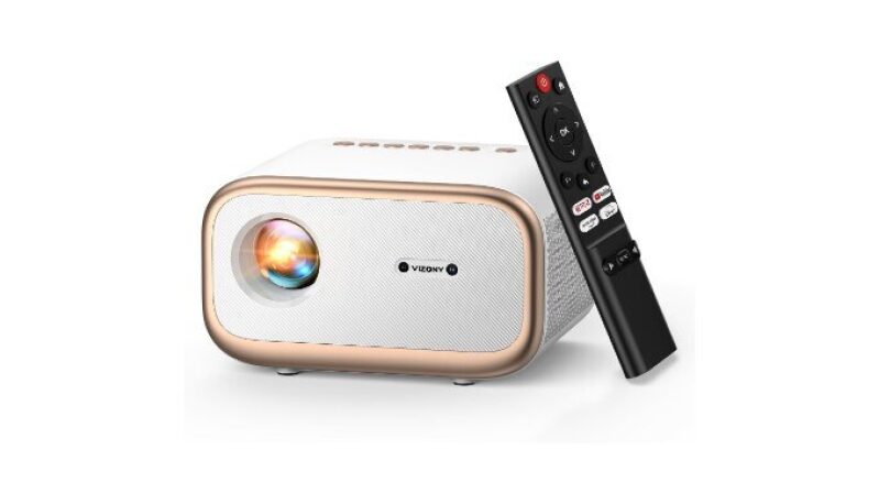 VIZONY E1 Pro Smart Projector with WiFi 6 & Bluetooth