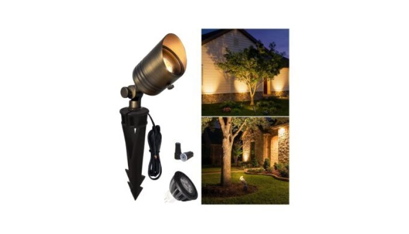 COLOER Brass Outdoor Spotlights - Premium 12V LED Landscape Lighting