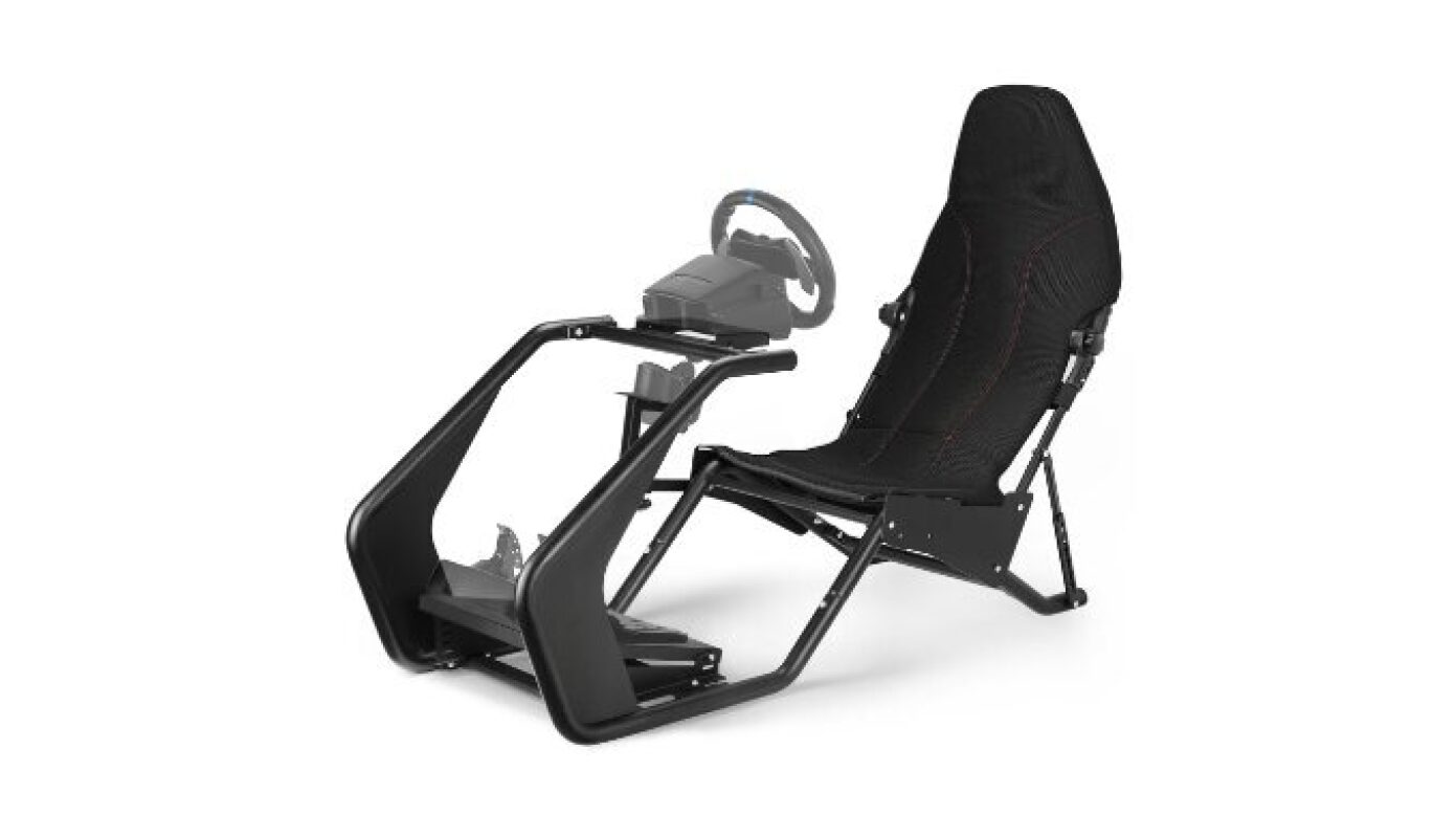 RACGTING Racing Simulator Cockpit with Seat for Logitech & Fanatec Wheels - Adjustable Sim Racing Setup