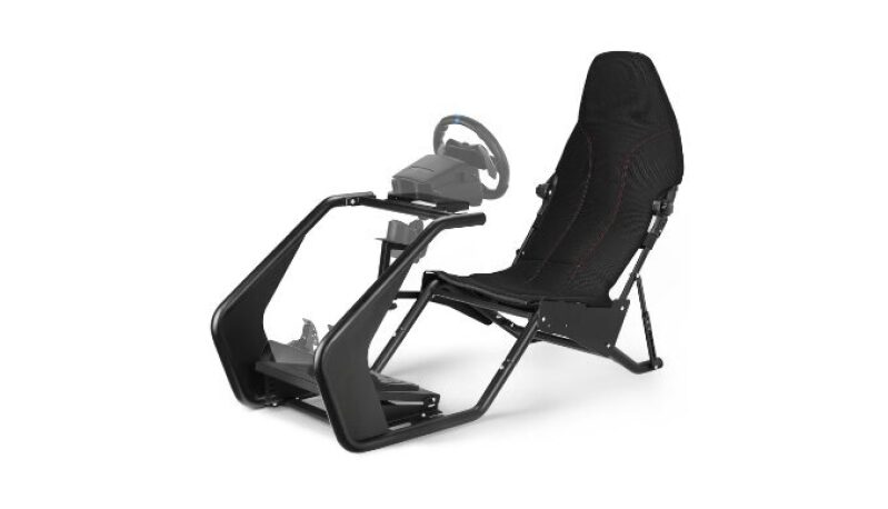 RACGTING Racing Simulator Cockpit with Seat for Logitech & Fanatec Wheels - Adjustable Sim Racing Setup