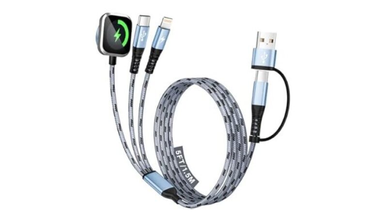 Dual Type-C USB Multi Charging Cable 5FT - Versatile and Durable