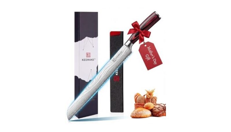 Professional 10 Inch Bread Knife for Artisan Baking - Ultra Sharp Serrated Blade