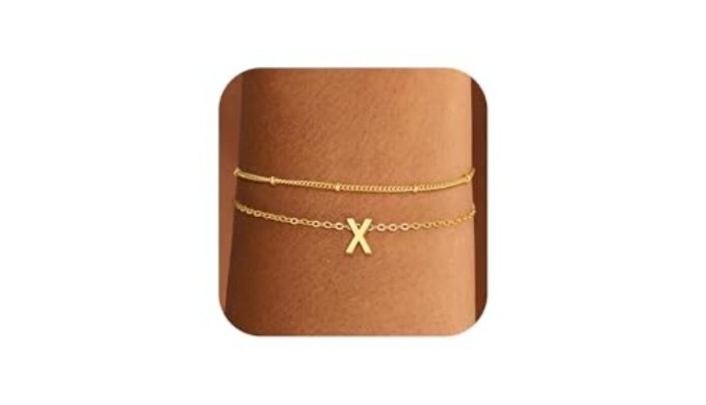 Decholly Gold Initial Bracelets for Women and Girls – Elegant 14K Gold Plated Initial Bracelets
