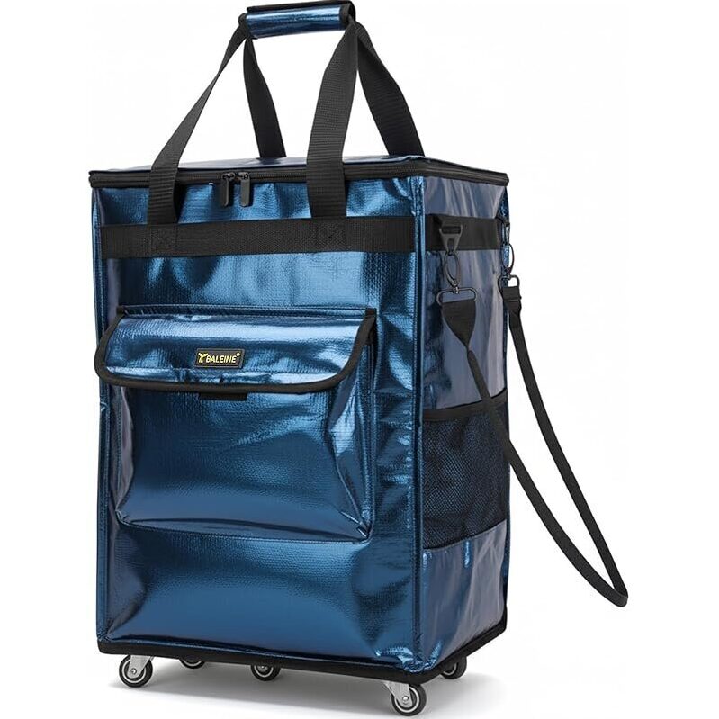 Baleine Reusable Grocery Bags on Wheels, Medium - Sleek Design and Premium Materials