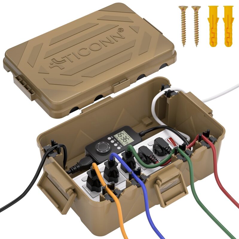 TICON IP54 Splash-Proof Outdoor Electrical Box - Large, Durable & Waterproof