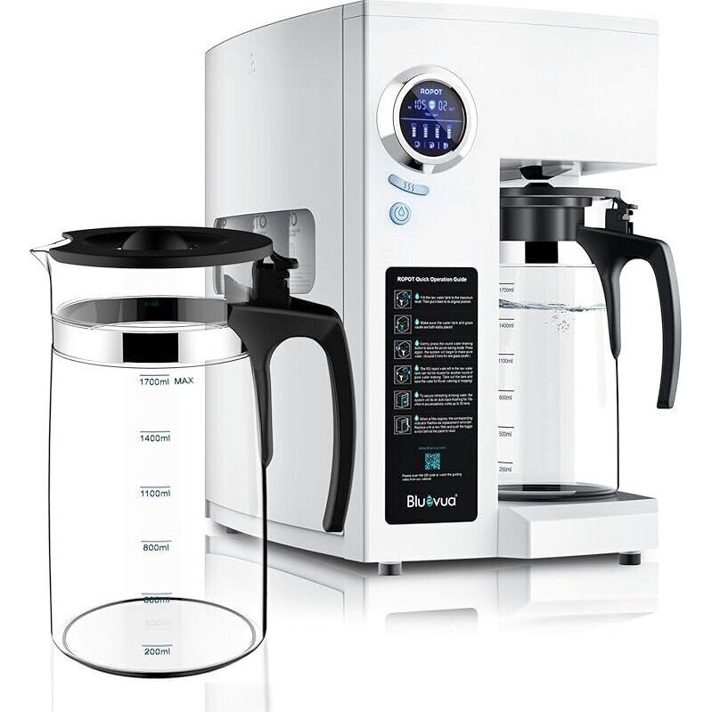Bluevua ROPOT(UV) Reverse Osmosis System Water Filter w/Carafe