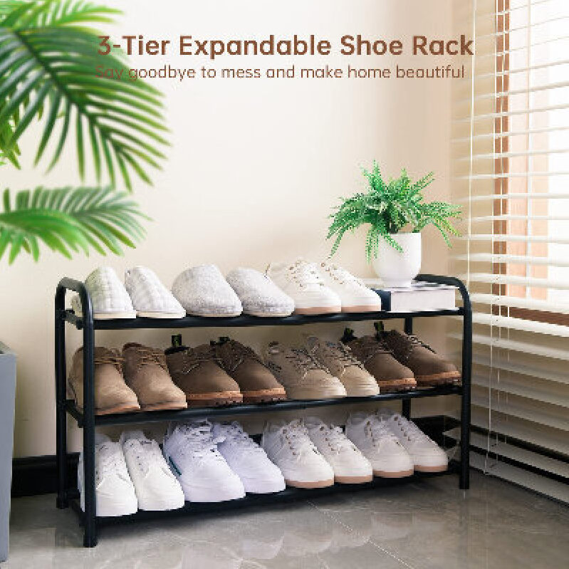 3-Tier Expandable Shoe Rack - Perfect for Organizing Your Shoes
